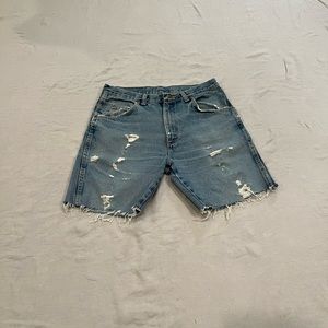 Thrifted wrangler shorts.